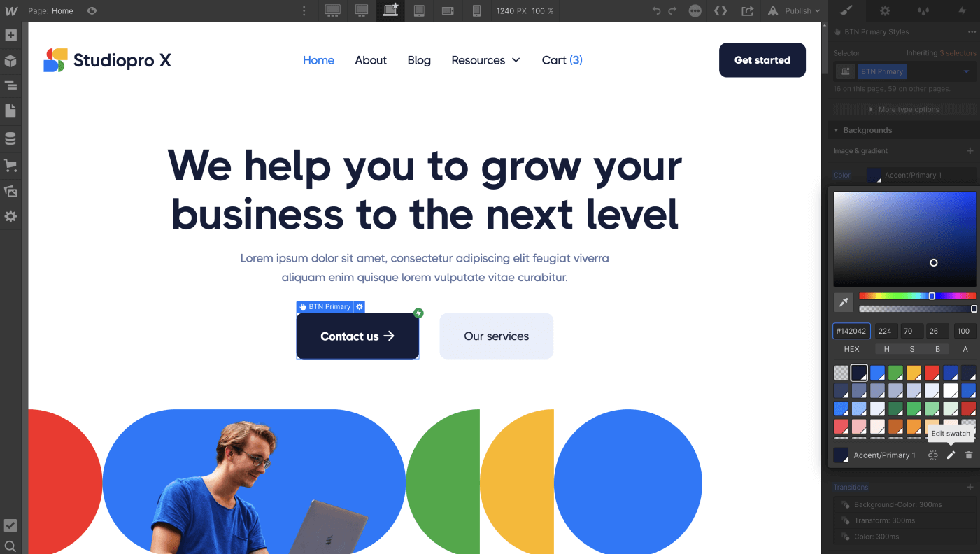 Color - Studiopro X Webflow Template